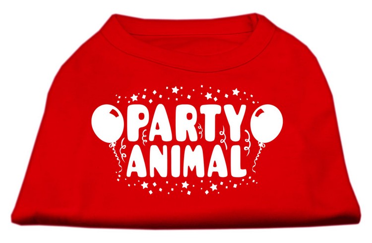 Party Animal Screen Print Shirt Red XXXL